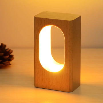Hollow Wooden Lamp