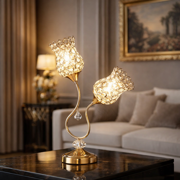 Flower Horn Metal Lamp
